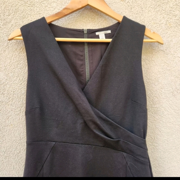 HALOGEN Women's Faux Wrap Dress 8 Black Little Black Dress Date Night Event - Picture 7 of 8